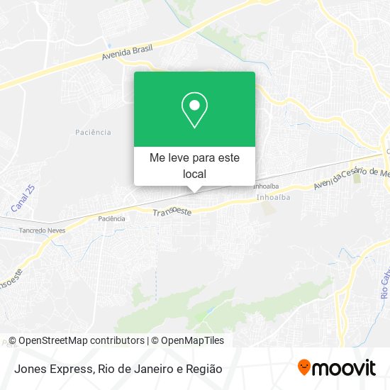 Jones Express mapa