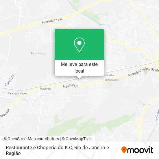Restaurante e Choperia do K.O mapa