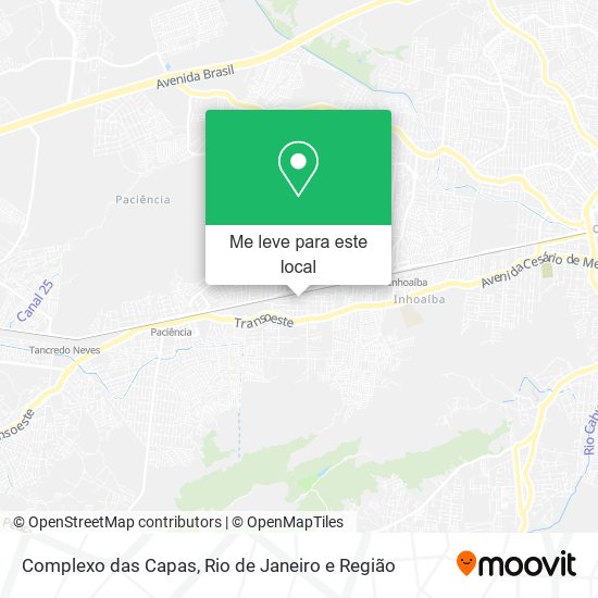 Complexo das Capas mapa