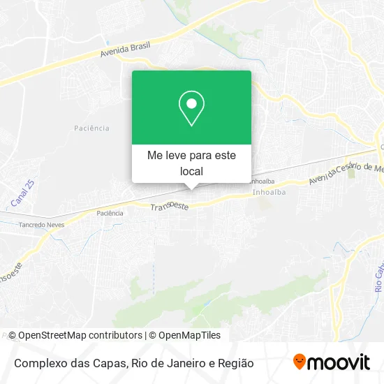 Complexo das Capas mapa