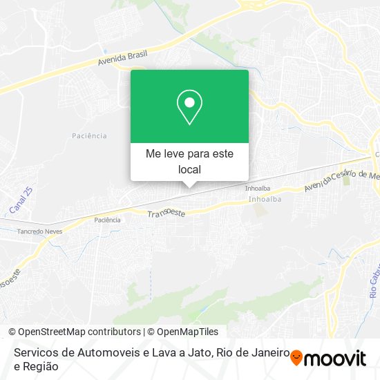 Servicos de Automoveis e Lava a Jato mapa
