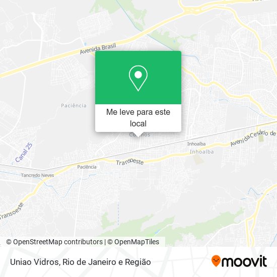 Uniao Vidros mapa