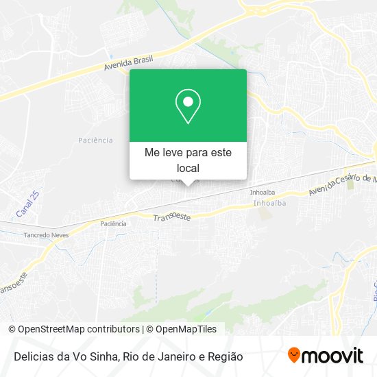 Delicias da Vo Sinha mapa