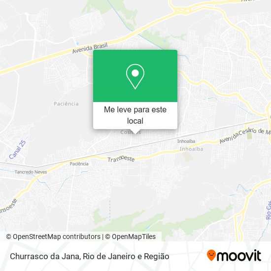 Churrasco da Jana mapa