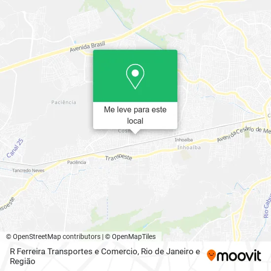 R Ferreira Transportes e Comercio mapa