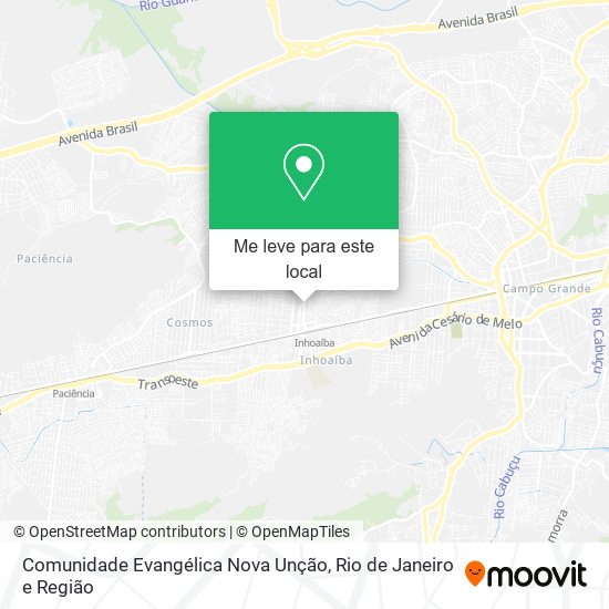 Comunidade Evangélica Nova Unção mapa