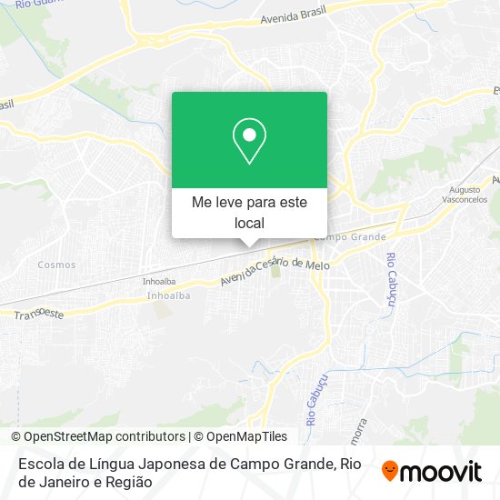 Escola de Língua Japonesa de Campo Grande mapa