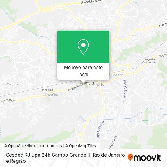 Sesdec RJ Upa 24h Campo Grande II mapa