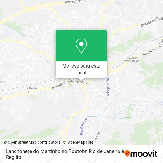 Lanchonete do Martinho no Postobr mapa