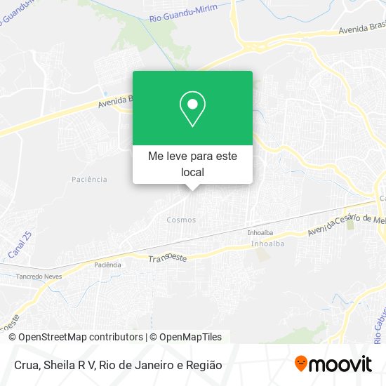Crua, Sheila R V mapa