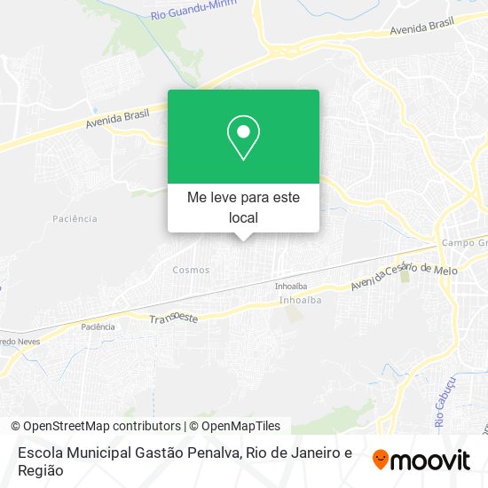 Escola Municipal Gastão Penalva mapa