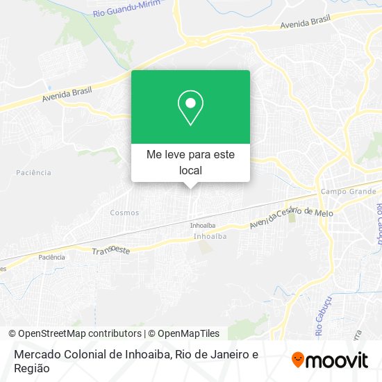 Mercado Colonial de Inhoaiba mapa