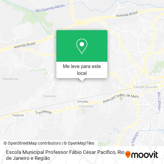 Escola Municipal Professor Fábio César Pacífico mapa