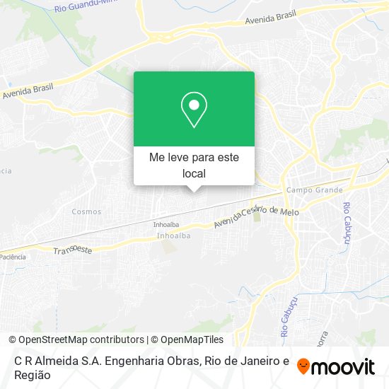 C R Almeida S.A. Engenharia Obras mapa