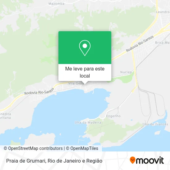 Praia de Grumari mapa