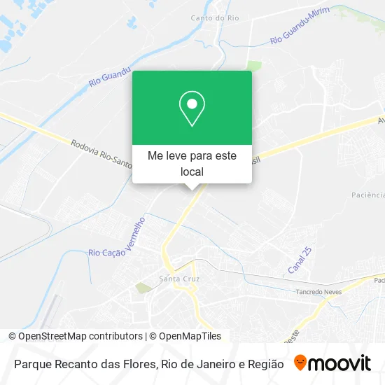 Parque Recanto das Flores mapa