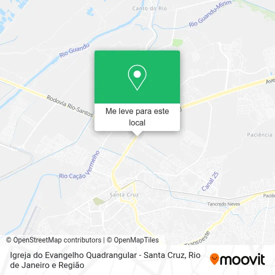 Igreja do Evangelho Quadrangular - Santa Cruz mapa