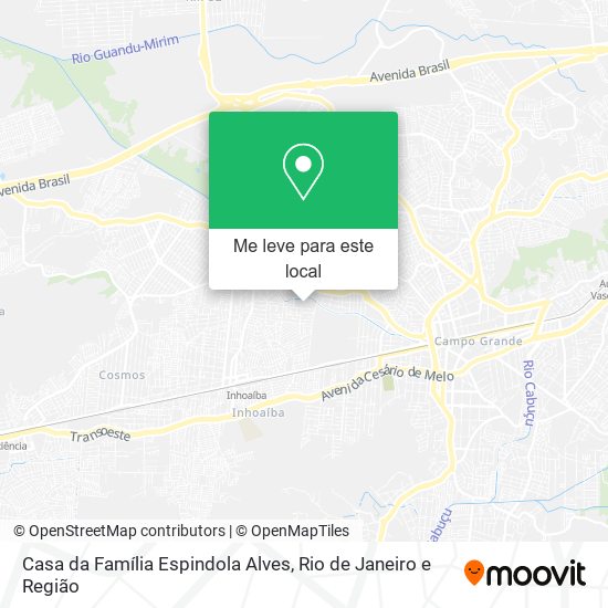 Casa da Família Espindola Alves mapa