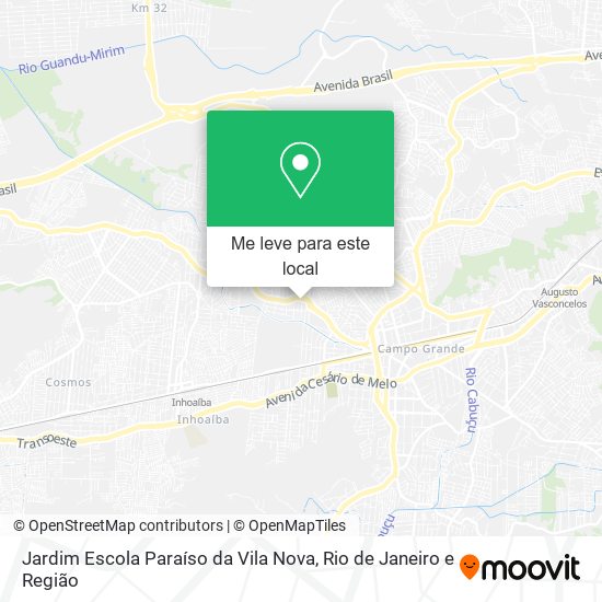 Jardim Escola Paraíso da Vila Nova mapa