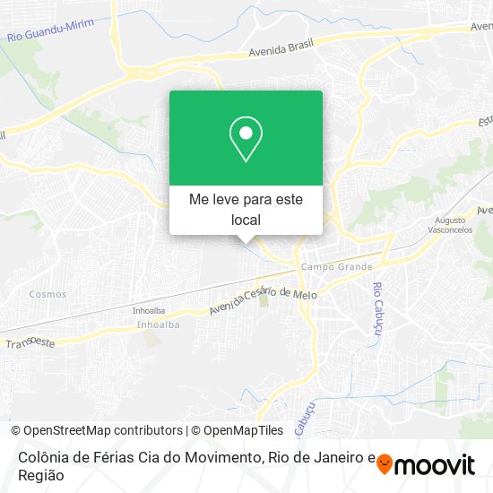 Colônia de Férias Cia do Movimento mapa