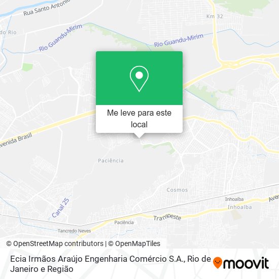 Ecia Irmãos Araújo Engenharia Comércio S.A. mapa