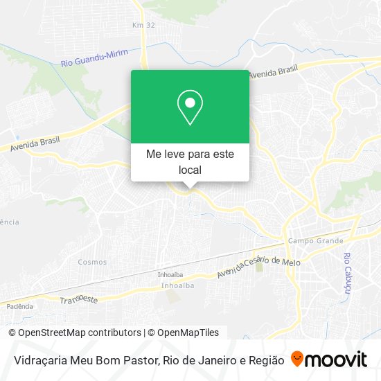 Vidraçaria Meu Bom Pastor mapa