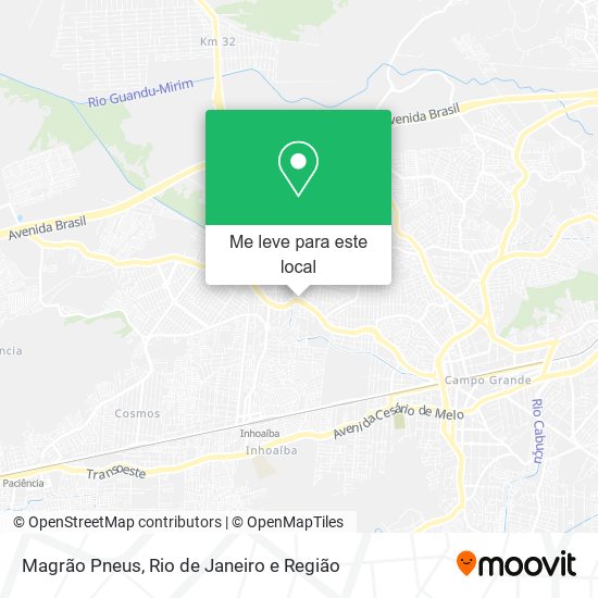 Magrão Pneus mapa