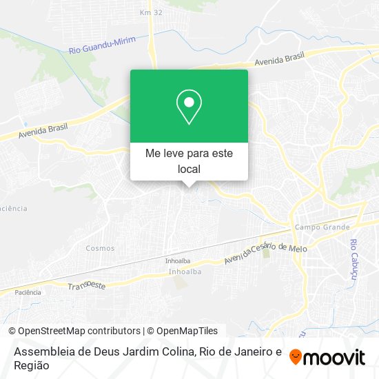 Assembleia de Deus Jardim Colina mapa