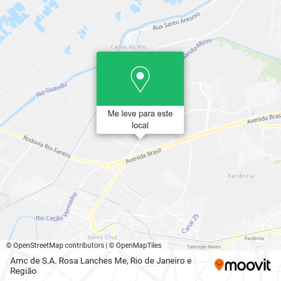 Amc de S.A. Rosa Lanches Me mapa