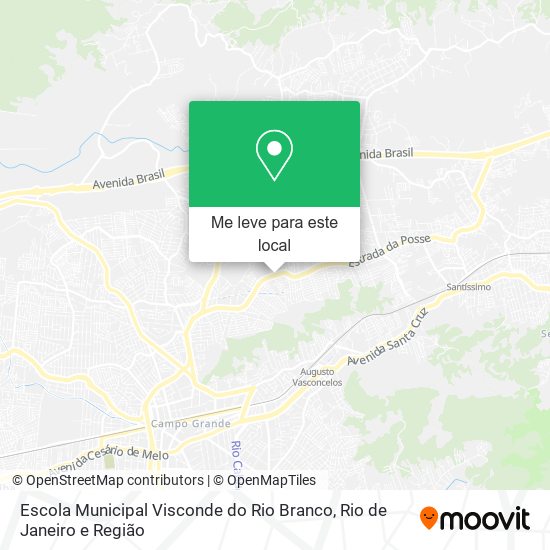 Escola Municipal Visconde do Rio Branco mapa