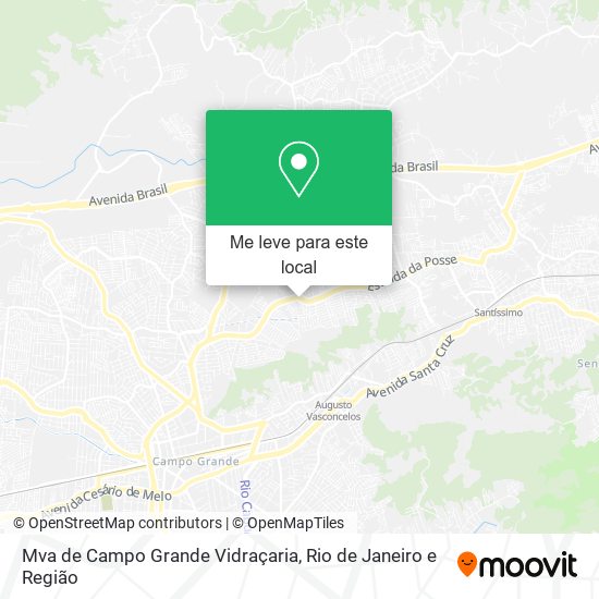 Mva de Campo Grande Vidraçaria mapa