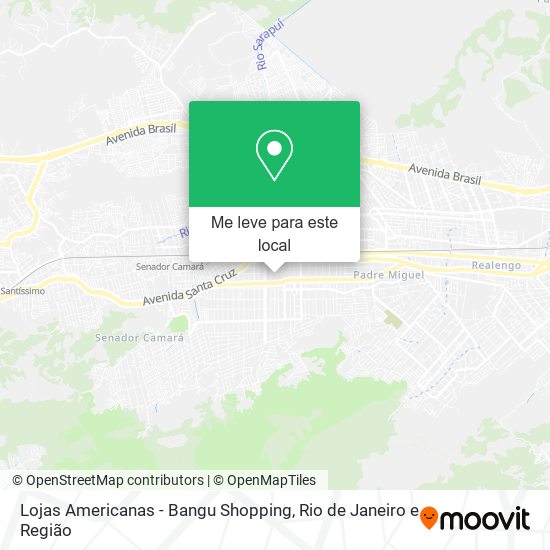 Lojas Americanas - Bangu Shopping mapa