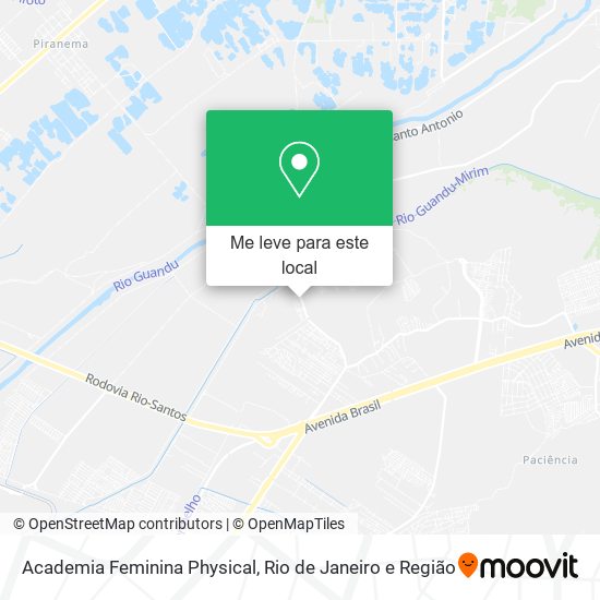 Academia Feminina Physical mapa