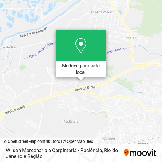 Wilson Marcenaria e Carpintaria - Paciência mapa