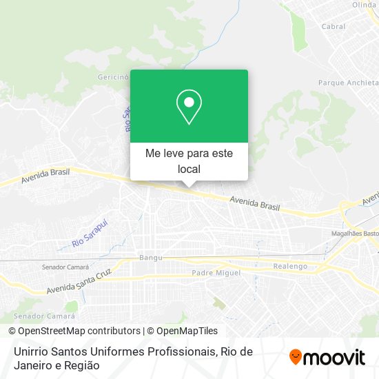 Unirrio Santos Uniformes Profissionais mapa