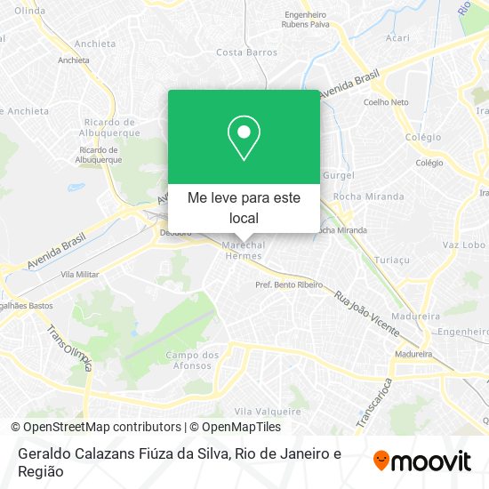 Geraldo Calazans Fiúza da Silva mapa