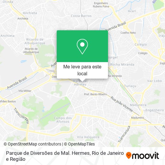 Parque de Diversões de Mal. Hermes mapa