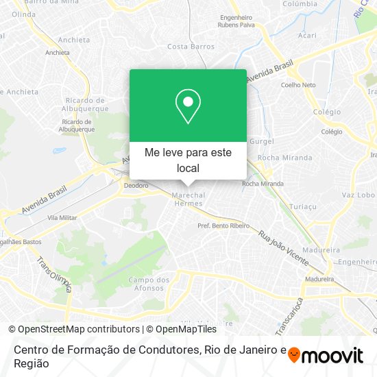 Centro de Formação de Condutores mapa