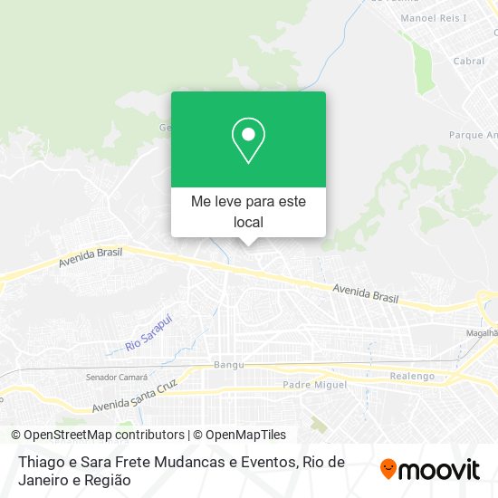 Thiago e Sara Frete Mudancas e Eventos mapa