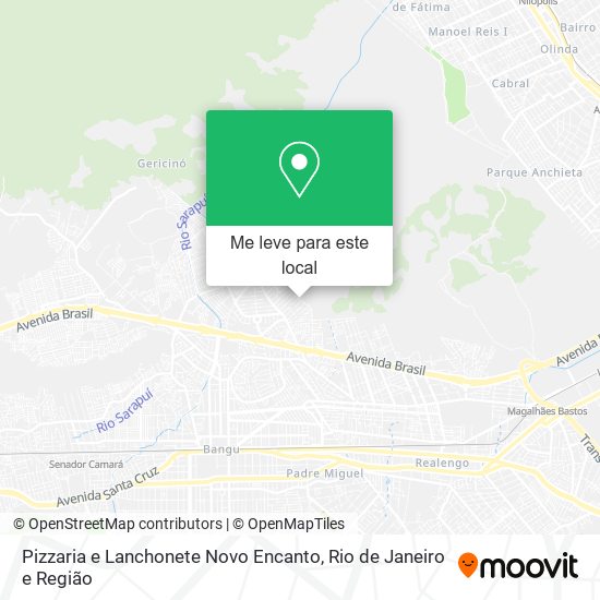 Pizzaria e Lanchonete Novo Encanto mapa