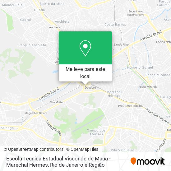 Escola Técnica Estadual Visconde de Mauá - Marechal Hermes mapa