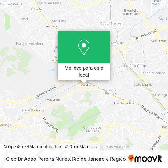 Ciep Dr Adao Pereira Nunes mapa
