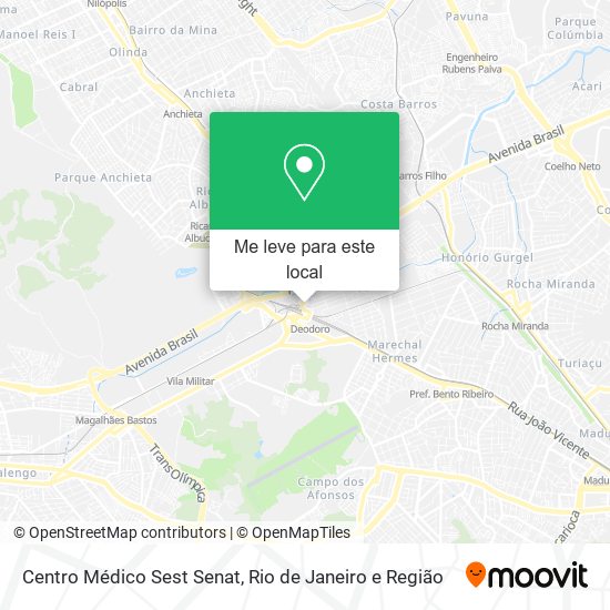 Centro Médico Sest Senat mapa