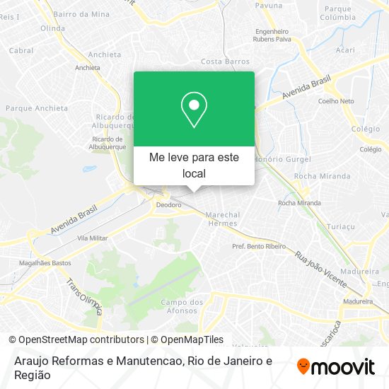 Araujo Reformas e Manutencao mapa