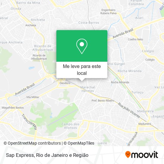 Sap Express mapa