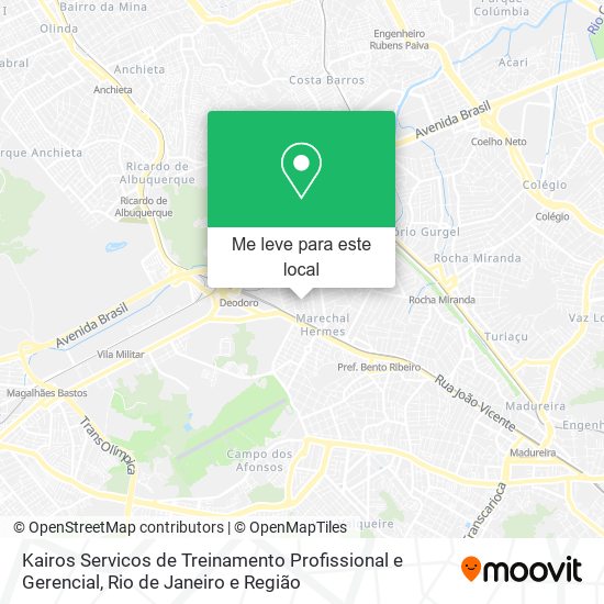 Kairos Servicos de Treinamento Profissional e Gerencial mapa