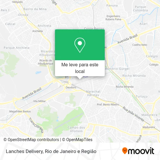Lanches Delivery mapa