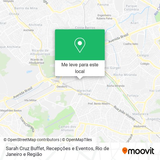 Sarah Cruz Buffet, Recepções e Eventos mapa