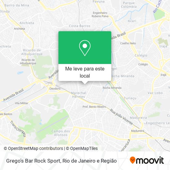 Grego's Bar Rock Sport mapa