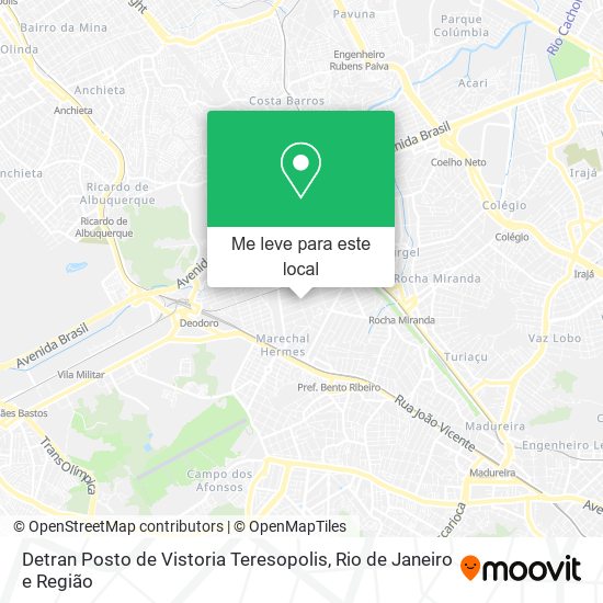 Detran Posto de Vistoria Teresopolis mapa